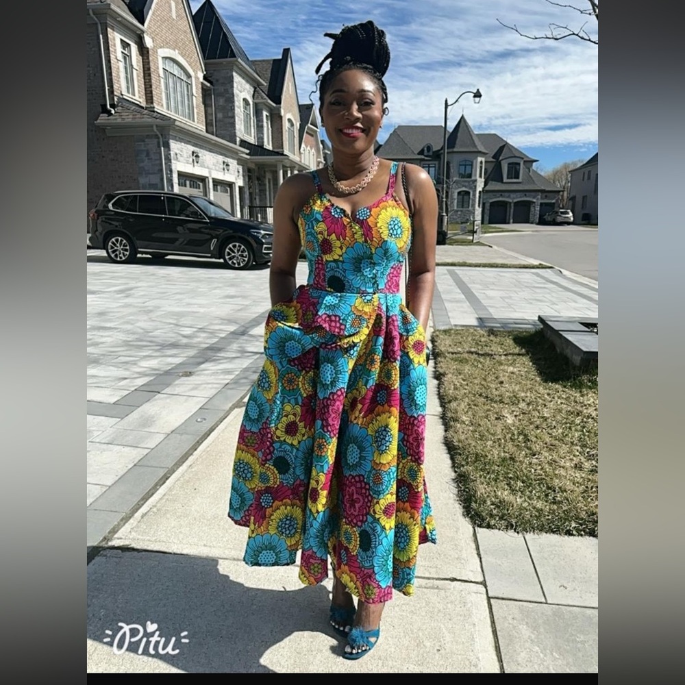 Floral Multicolor Sleeveless Dress